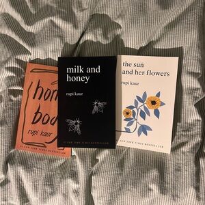 Rupi Kaur book trio quote books